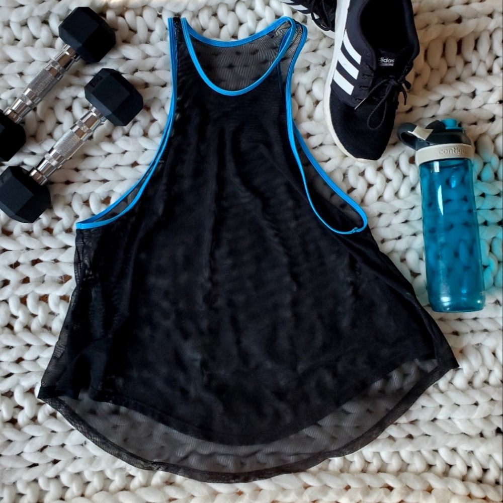 ME Threads Comeback Black Mesh Tank